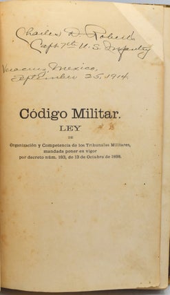 [MILITARY LAW] [MEXICO] [SPANISH] CODIGO MILITAR; LEY DE ORGANIZACION Y COMPETENCIA DE LOW TRIBUNALES MILITARES, MANDADA PONER EN VIGOR POR DECRETO NUM. 1832, DE 13 DE OCTUBRE DE 1989