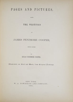 [MOROCCO] [LITERATURE] PAGES AND PICTURES, FROM THE WRITINGS OF JAMES FENIMORE COOPER, WTIH NOTES BY SUSAN FENIMORE COOPER