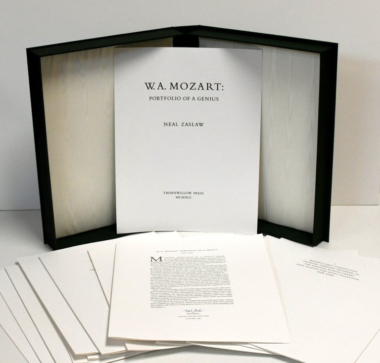 Item #295906 [FACSIMILES] W. A MOZART: PORTFOLIO OF A GENIUS. Neal Zaslaw | Wolfgang Amadeus Mozart.