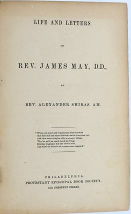 [AMERICANA] [RELIGION] LIFE AND LETTERS OF REV. JAMES MAYO, D.D.