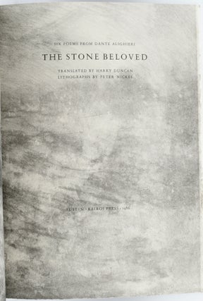 [SPECIAL PRESS] THE STONE BELOVED