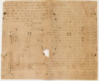 Item #296768 [MANUSCRIPT LETTER] LETTER FROM THOMAS HUGHES TO HIS SISTER FRANCES, IN RICHMOND. ...