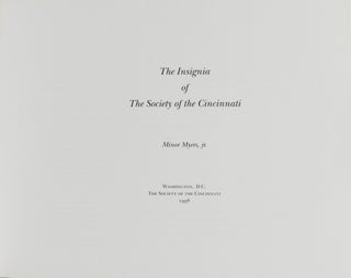 [AMERICANA] THE INSIGNIA OF THE SOCIETY OF THE CINCINNATI