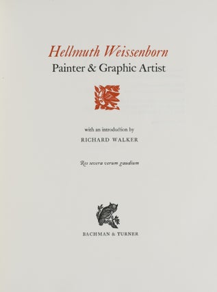 [SPECIAL PRESS] HELLMUTH WEISSENBORN: PAINTER & GRAPHIC ARTIST