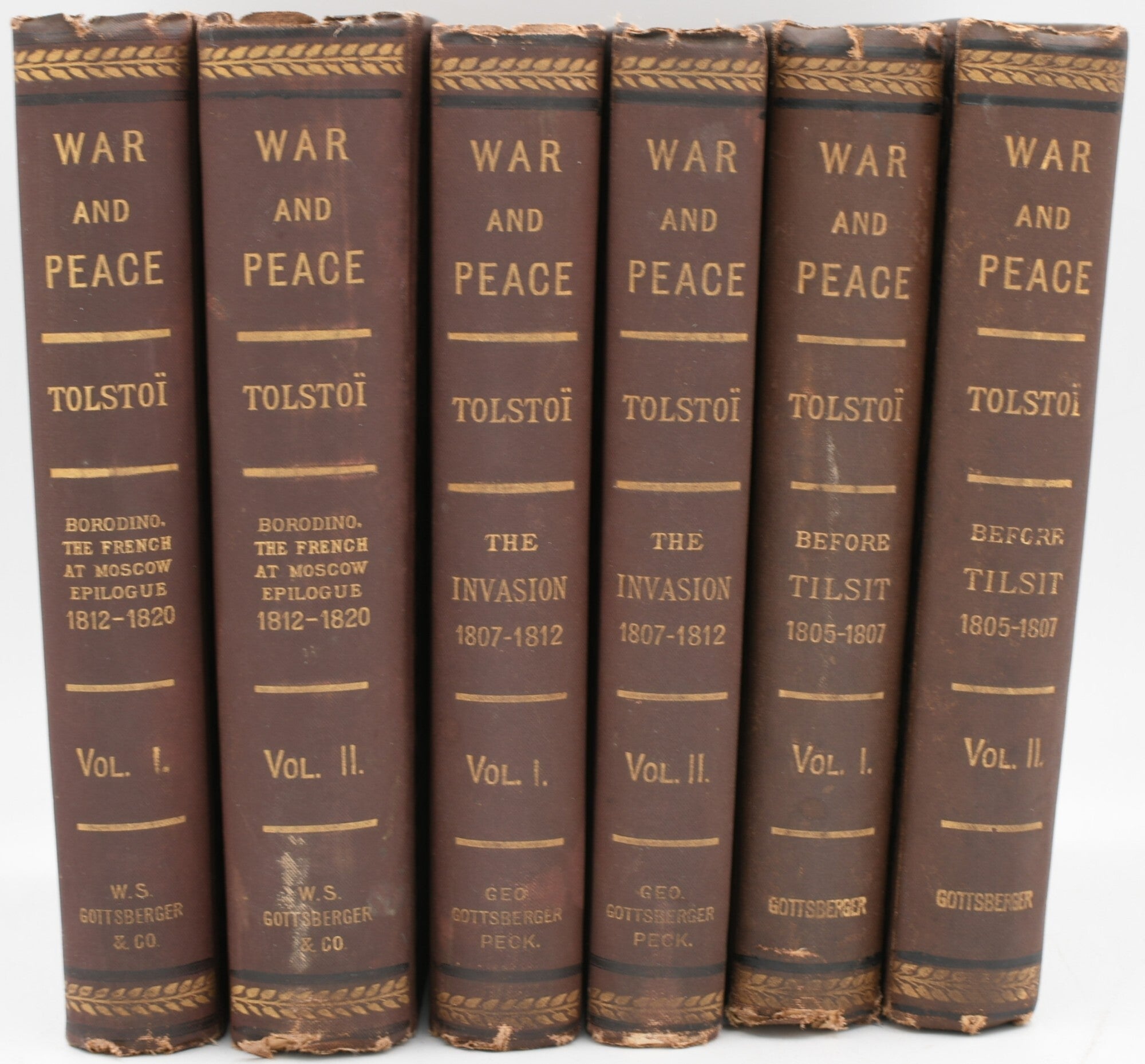 LITERATURE WAR AND PEACE. A HISTORICAL NOVEL. 6 VOLUMES | Count Leon ...