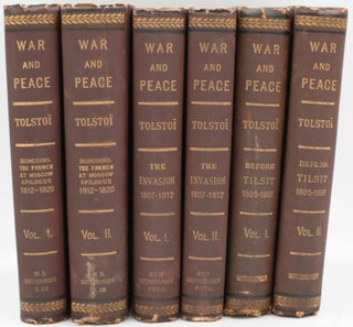Item #297126 [LITERATURE] WAR AND PEACE. A HISTORICAL NOVEL. [6 VOLUMES]. Count Leon Tolstoi |...