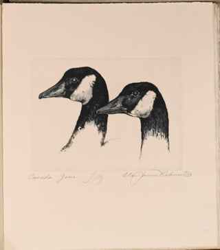 Item #297128 [SPECIAL PRESS] GAMEBIRDS AND WATERFOWL. TEN ETCHINGS HAND-COLORED BY ALAN JAMES...