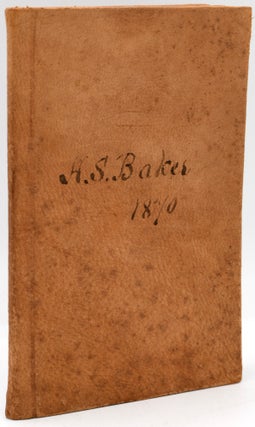 Item #297211 [WINCHESTER, VA.] CHARTER, CONSTITUTION AND BY-LAWS OF THE ~UNION BANK OF WINCHESTER...