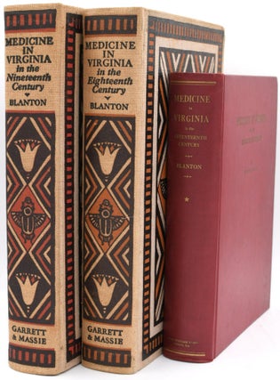 Item #297593 [CIVIL WAR] MEDICINE IN VIRGINIA IN THE SEVENTEENTH CENTURY; EIGHTEENTH CENTURY;...