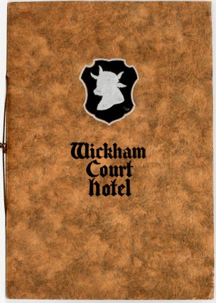 Item #297740 [BROCHURE] WICKHAM COURT HOTEL. Clare Leighton