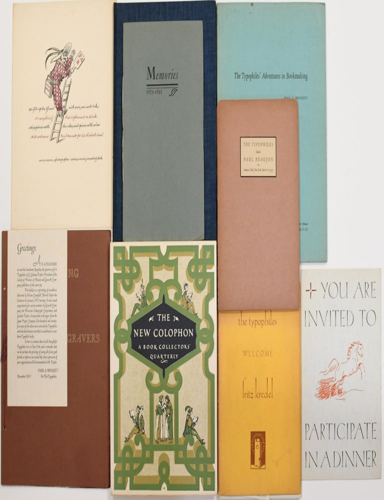 Item #297919 [SPECIAL PRESS] TYPOPHILIA: AN ASSORTMENT OF PRINTINGS BY AND RELATING TO THE TYPOPHILES CLUB