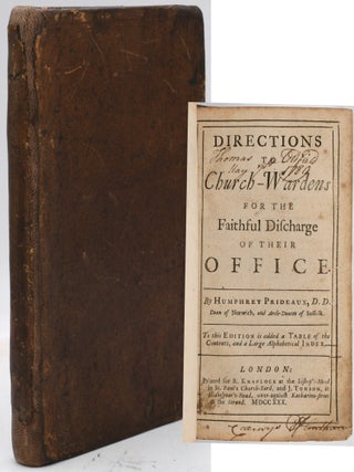 Item #298202 [RELIGION] DIRECTIONS TO CHURCH-WARDENS FOR THE FAITHFUL DISCHARGE OF THEIR OFFICE....