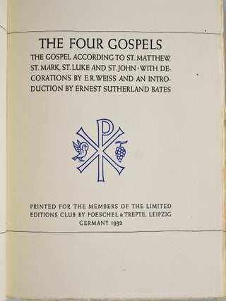 [SPECIAL PRESS] [SIGNED] THE FOUR GOSPELS