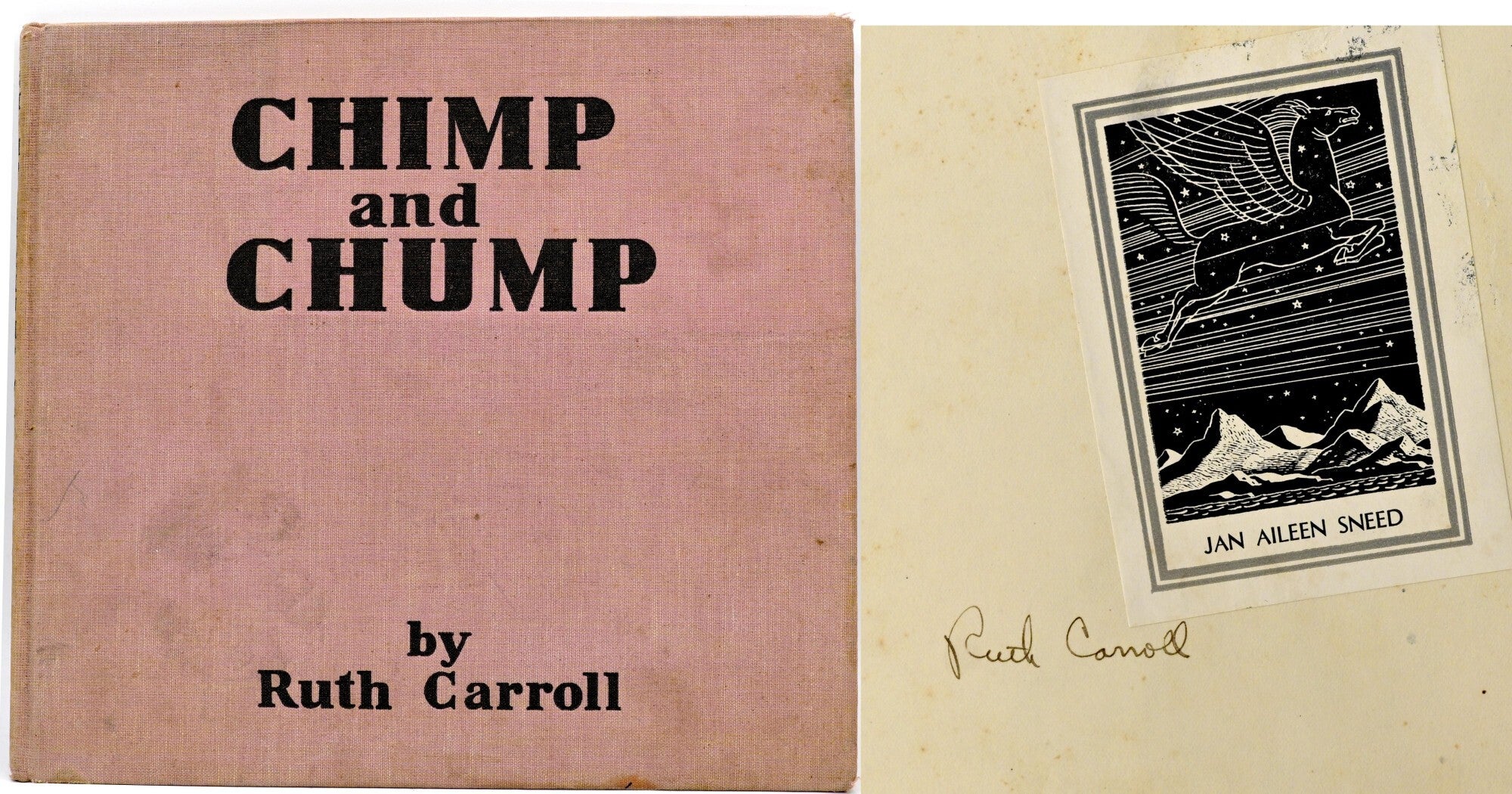 SIGNED CHILDREN CHIMP AND CHUMP | Ruth Carroll | First Edition