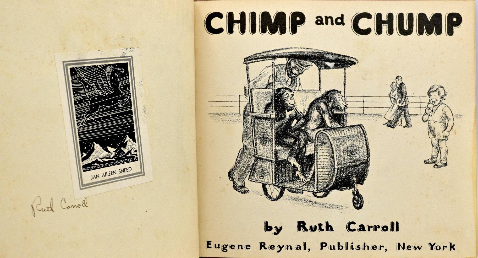 SIGNED CHILDREN CHIMP AND CHUMP | Ruth Carroll | First Edition