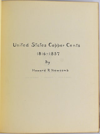 UNITED STATES COPPER CENTS, 1816-1857