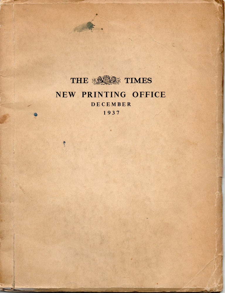 Item #299693 [NEWSPAPER] THE TIMES NEW PRINTING OFFICE. The Times of London.