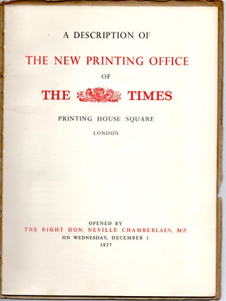 [NEWSPAPER] THE TIMES NEW PRINTING OFFICE