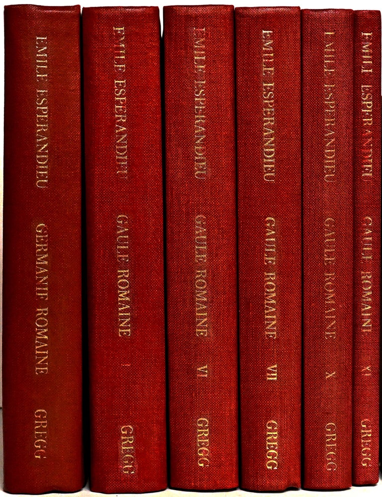Item #299969 RECEUIL GENERAL DES BAS-RELIEFS DE LA GAULE ROMAINE. ( 6 ODD VOLUMES, I, VI, VII, X, XI, AND THE SUPPLEMENT). Emile Esperandieu.