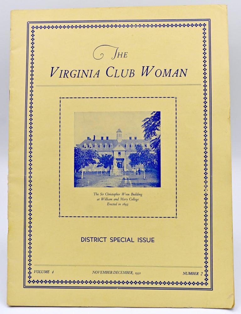 Item #300090 [VIRGINIANA] THE VIRGINIA CLUB WOMAN