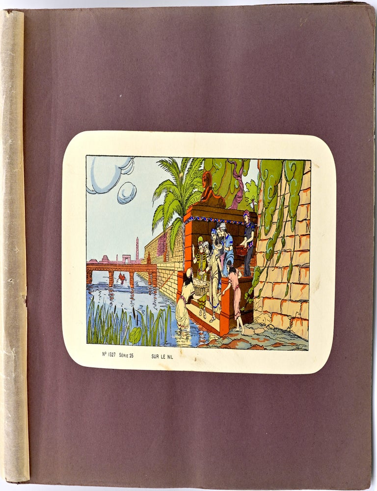 Item #300312 HOMEMADE ALBUM OF FRENCH ILLUSTRATIONS. Unknown.