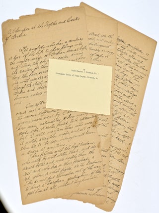 UNPUBLISHED TYPESCRIPT & MANUSCRIPT DRAFTS OF TRAVEL TO INDIA