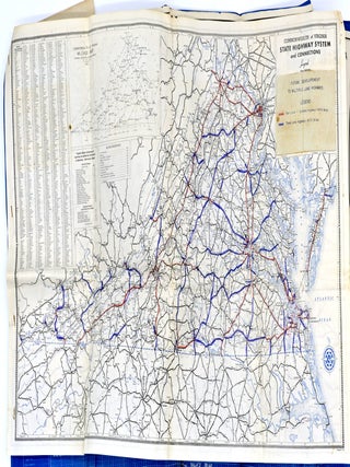 Item #300445 [VIRGINIANA] REPORT RE HIGHWAY DESIGN. BLUEPRINTS. Chief Engineer State Department...