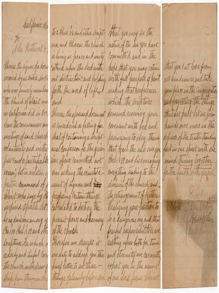 Item #300504 [RELIGION] LETTER TO SINFUL EX-PARISHIONERS. California Church of Christ Elders