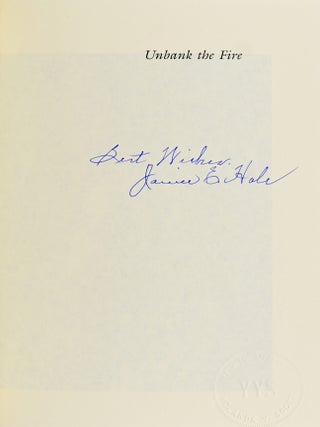 [SIGNED] [AFRICAN AMERICANA] UNBANK THE FIRE VISIONS FOR THE EDUCATION OF AFRICAN AMERICAN CHILDREN