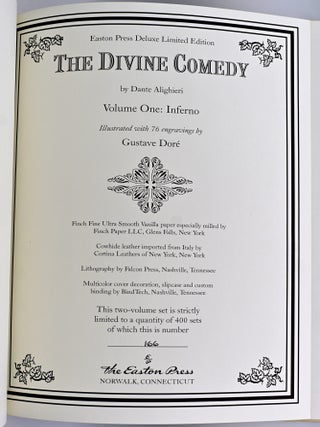 [LITERATURE] THE DIVINE COMEDY; DANTE&rsquo;S INFERNO, PURGATORY & PARADISE (2 VOLUMES)