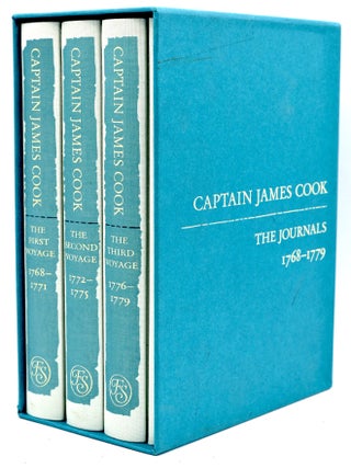 Item #300597 [TRAVEL] CAPTAIN JAMES COOK THE JOURNALS 1768-1779 (3 VOLUMES + MAP). Captain James...