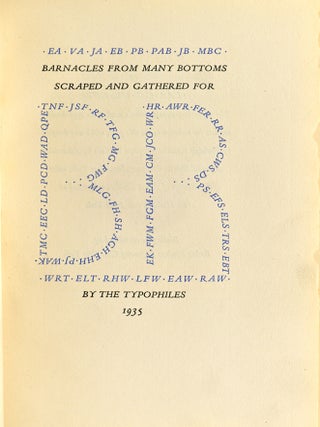 [SPECIAL PRESS] BARNACLES FROM MANY BOTTOMS