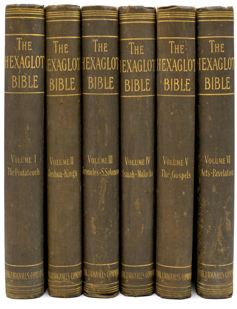 Item #300665 [RELIGION] THE HEXAGLOT BIBLE, FULL 6 VOLUME SET. A. M. Rev. Edward Riches de Levante, Ph D.
